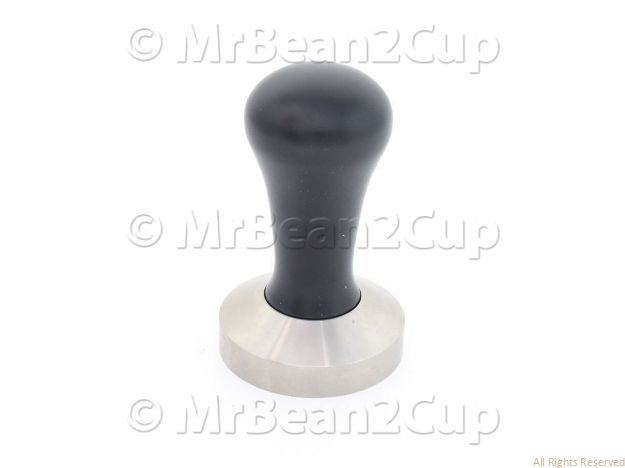 Picture of Stainless Steel Tamper Base with Black Wooden Handle (complete) 58mm