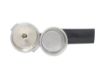 Picture of Chromed/Black Filterholder with 2 cup Pressurized basket with Double Spout