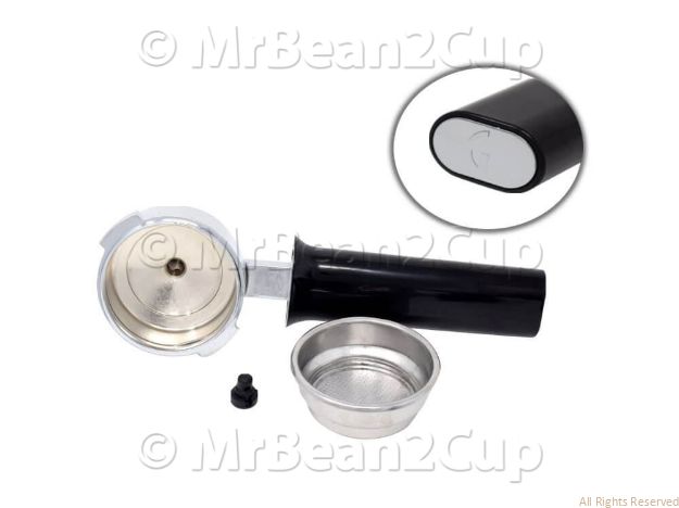 Picture of Gaggia Chromed/Black Filterholder with 2 Cup Pressurized Basket