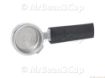 Picture of Chromed/Black Filterholder with 2 cup Pressurized basket with Double Spout