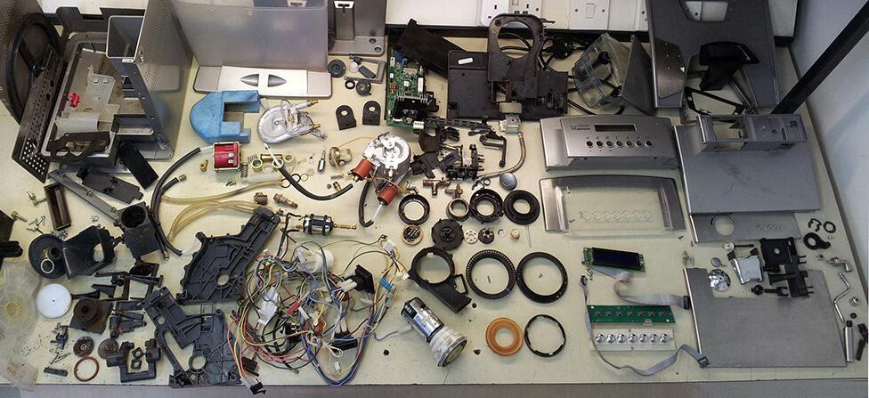 Disassembled Gaggia Titanium